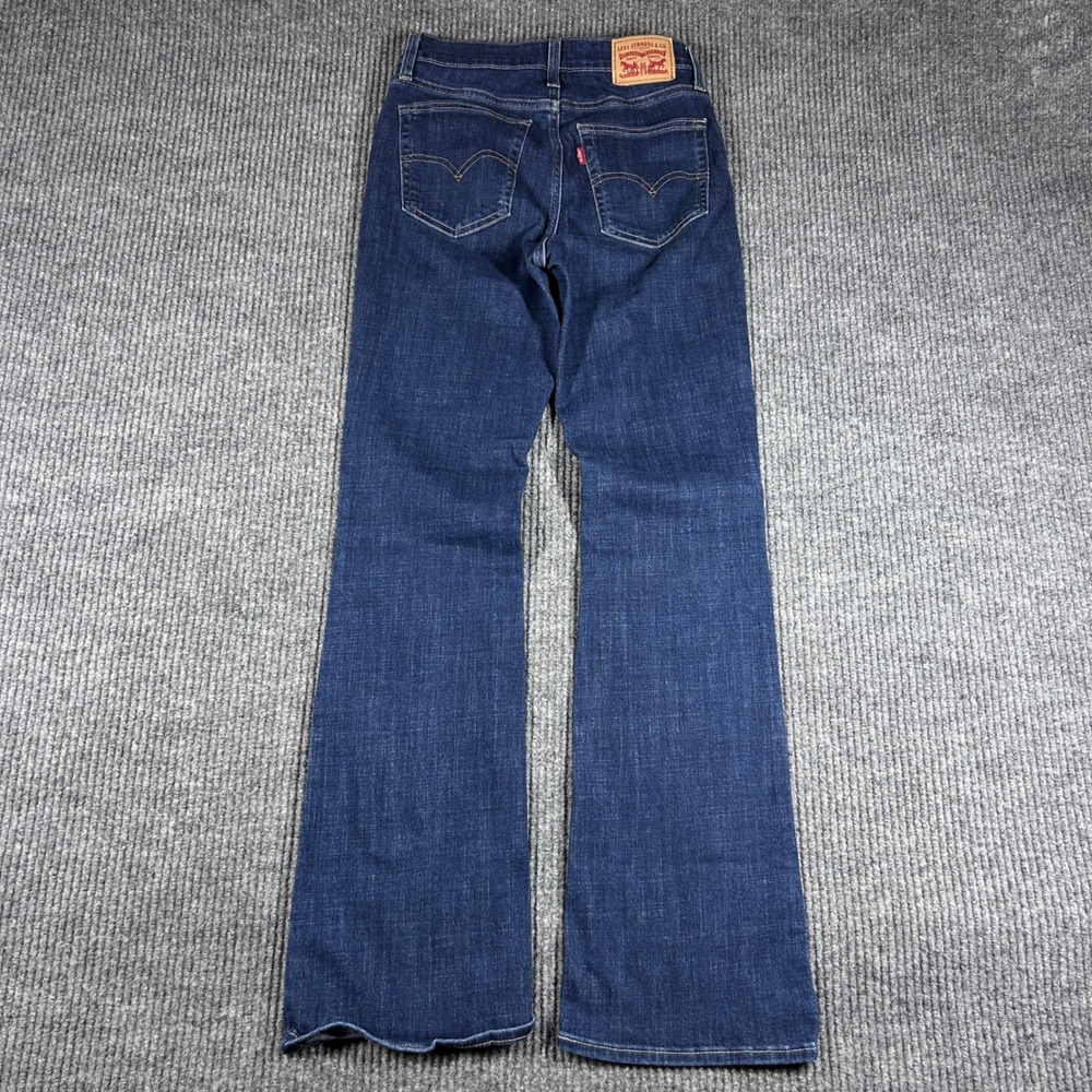Levis 725 Jeans Womens 27x32 High Rise Bootcut Dark Wash Blue Denim